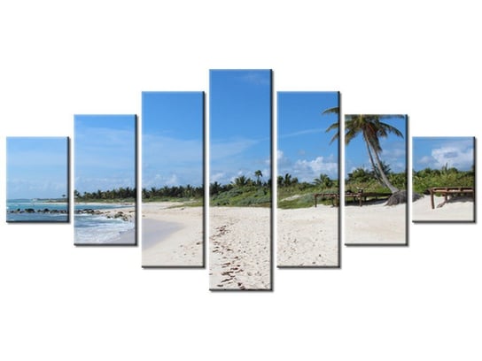 Obraz Słoneczna plaża - Members Hotel Network, 7 elementów, 210x100 cm Oobrazy