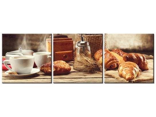 Obraz Smakowite śniadanie, 3 elementy, 150x50 cm Oobrazy