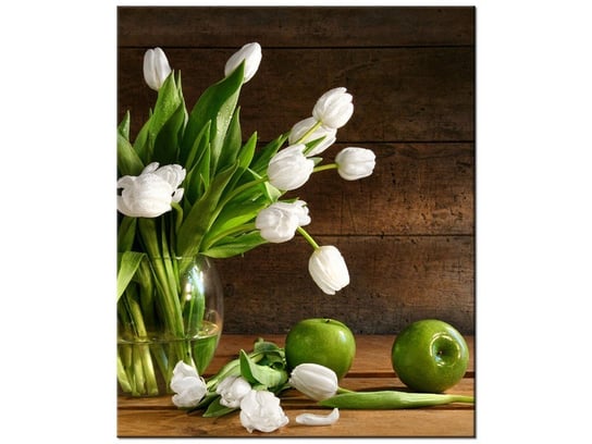Obraz, Śnieżnobiałe tulipany, 50x60 cm Oobrazy