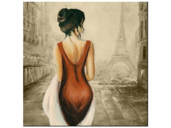 Obraz, Spacer w Paryżu w sepii, 30x30 cm Oobrazy