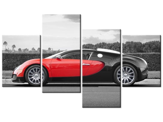 Obraz Sportowe Bugatti Veyron - Axion23, 4 elementy, 120x70 cm Oobrazy