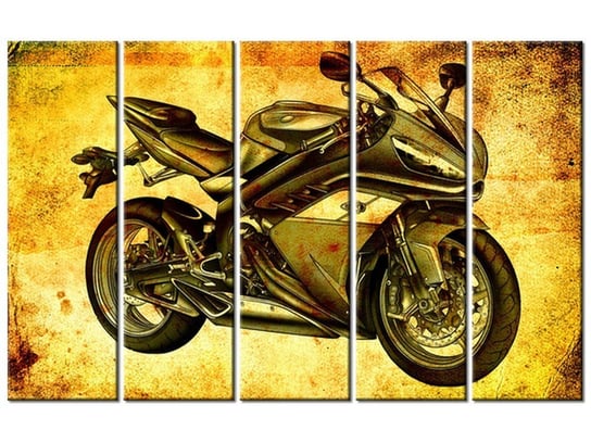 Obraz Sportowy motocykl, 5 elementów, 100x63 cm Oobrazy