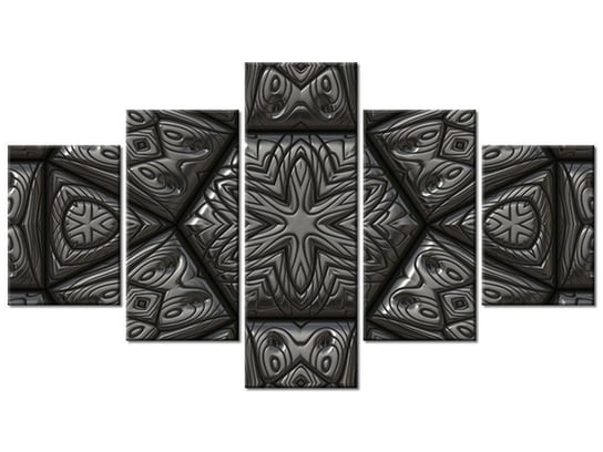 Obraz Srebrna mozaika, 5 elementów, 125x70 cm Oobrazy
