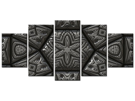 Obraz Srebrna mozaika, 5 elementów, 150x70 cm Oobrazy