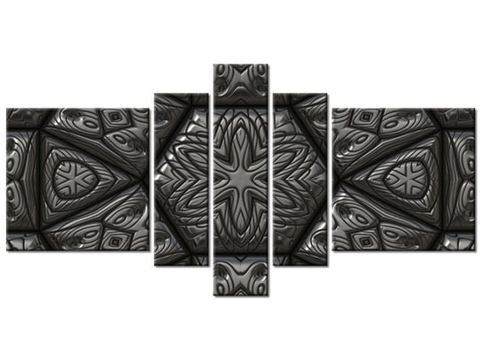 Obraz Srebrna mozaika, 5 elementów, 160x80 cm Oobrazy