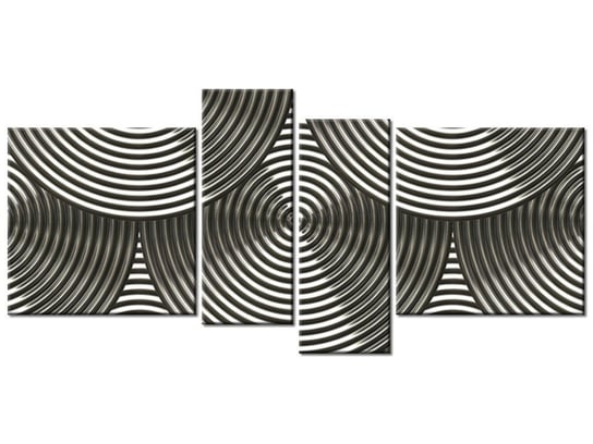 Obraz Srebrne obręcze, 4 elementy, 120x55 cm Oobrazy