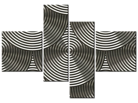 Obraz, Srebrne obręcze, 4 elementy, 130x90 cm Oobrazy