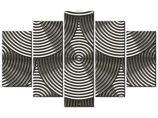 Obraz Srebrne obręcze, 5 elementów, 100x63 cm Oobrazy