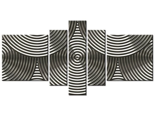 Obraz Srebrne obręcze, 5 elementów, 160x80 cm Oobrazy
