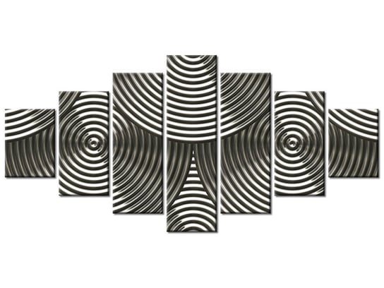 Obraz, Srebrne obręcze, 7 elementów, 210x100 cm Oobrazy