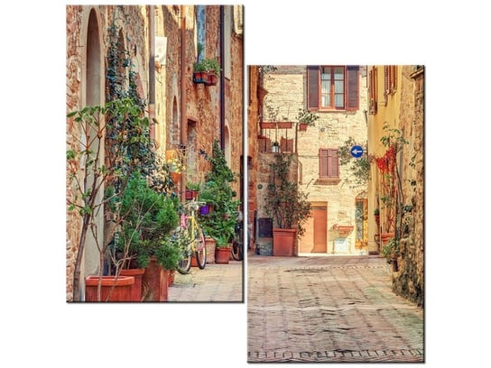 Obraz Stara alejka w Toskanii, 2 elementy, 60x60 cm Oobrazy