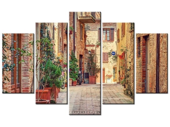 Obraz Stara alejka w Toskanii, 5 elementów, 100x63 cm Oobrazy