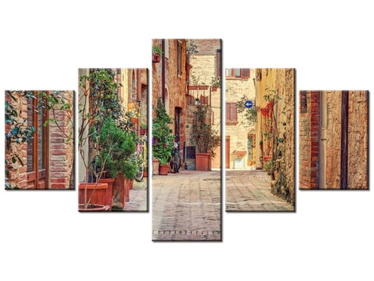 Obraz Stara alejka w Toskanii, 5 elementów, 125x70 cm Oobrazy
