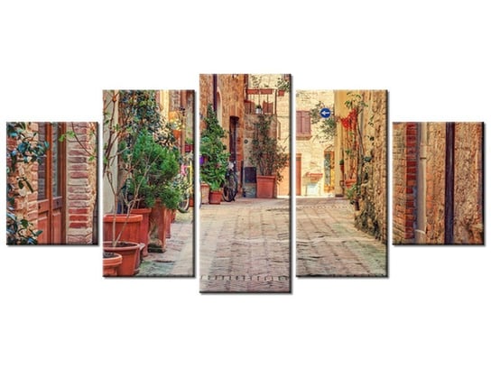 Obraz, Stara alejka w Toskanii, 5 elementów, 150x70 cm Oobrazy