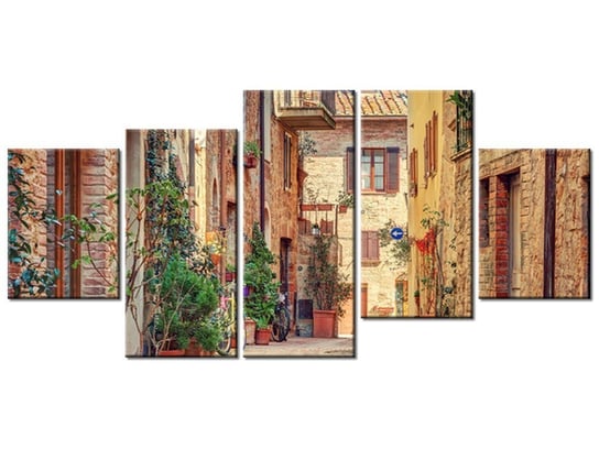 Obraz Stara alejka w Toskanii, 5 elementów, 150x70 cm Oobrazy