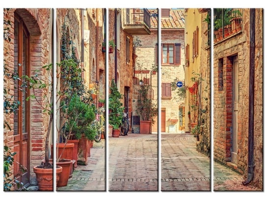 Obraz Stara alejka w Toskanii, 5 elementów, 225x160 cm Oobrazy