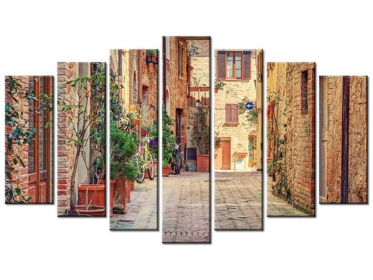 Obraz Stara alejka w Toskanii, 7 elementów, 140x80 cm Oobrazy