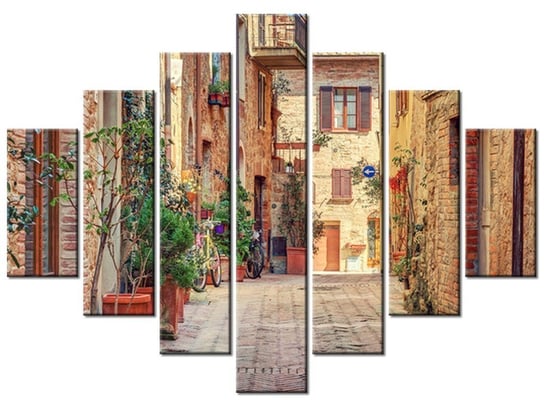 Obraz Stara alejka w Toskanii, 7 elementów, 210x150 cm Oobrazy