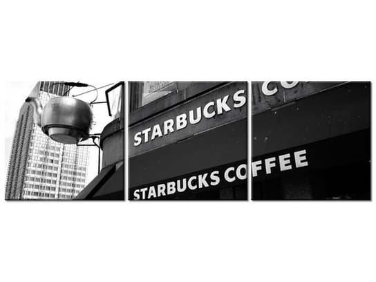 Obraz Starbucks - Mith Huang, 3 elementy, 150x50 cm Oobrazy
