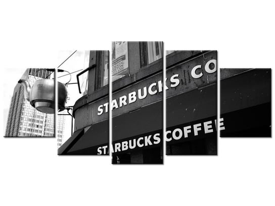 Obraz Starbucks - Mith Huang, 5 elementów, 150x70 cm Oobrazy