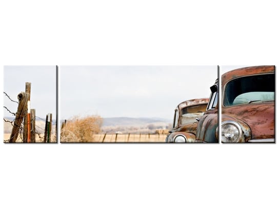 Obraz Stare samochody, 3 elementy, 170x50 cm Oobrazy