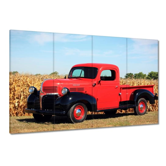 Obraz Stary Czerwony Ford PickUp, 120x80cm ZeSmakiem