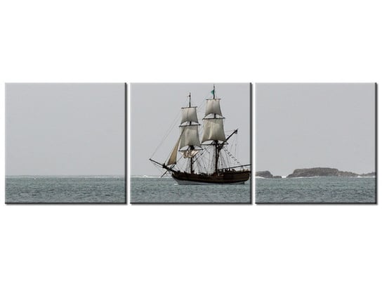 Obraz Statek kupiecki - Don McCullough, 3 elementy, 120x40 cm Oobrazy