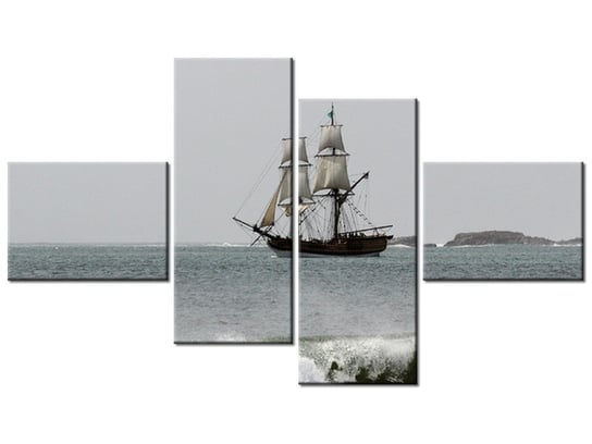 Obraz Statek kupiecki - Don McCullough, 4 elementy, 140x80 cm Oobrazy