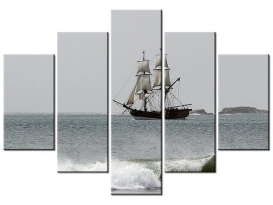 Obraz Statek kupiecki - Don McCullough, 5 elementów, 150x105 cm Oobrazy