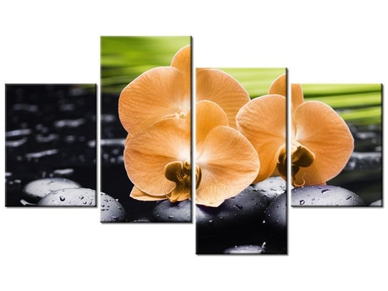 Obraz Storczyk pomarańczowy, 4 elementy, 120x70 cm Oobrazy