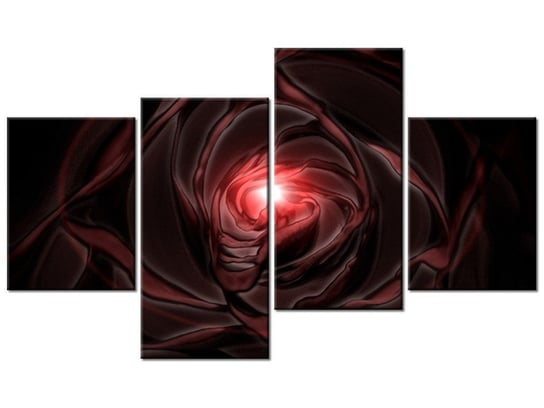 Obraz Świetlista róża, 4 elementy, 120x70 cm Oobrazy