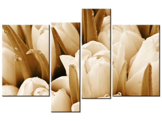 Obraz Świeże tulipany, 4 elementy, 130x85 cm Oobrazy