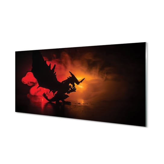 Obraz szklany TULUP Czarny smok chmury, 100x50 cm Tulup