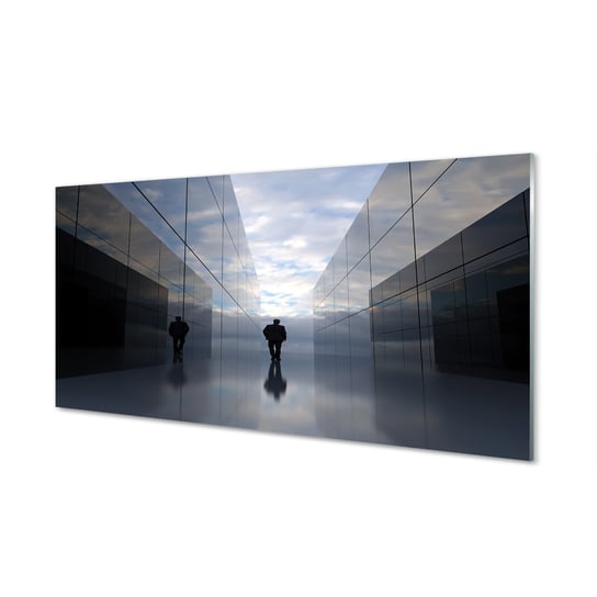 Obraz szklany TULUP grafika Lustra niebo, 100x50 cm Tulup