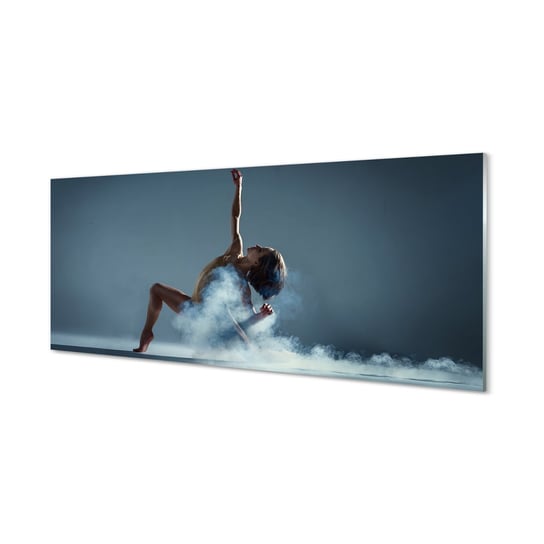 Obraz szklany TULUP Kobieta taniec dym, 125x50 cm Tulup