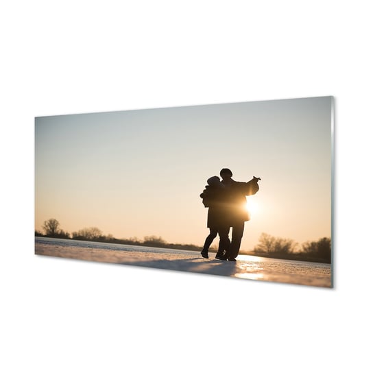 Obraz szklany TULUP Ludzie taniec zima, 100x50 cm Tulup