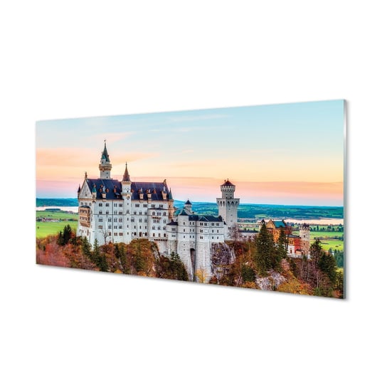 Obraz szklany TULUP Niemcy Zamek jesień Monachium, 100x50 cm Tulup