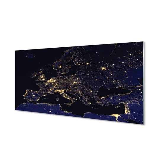 Obraz szklany TULUP Światła mapy niebo, 100x50 cm Tulup