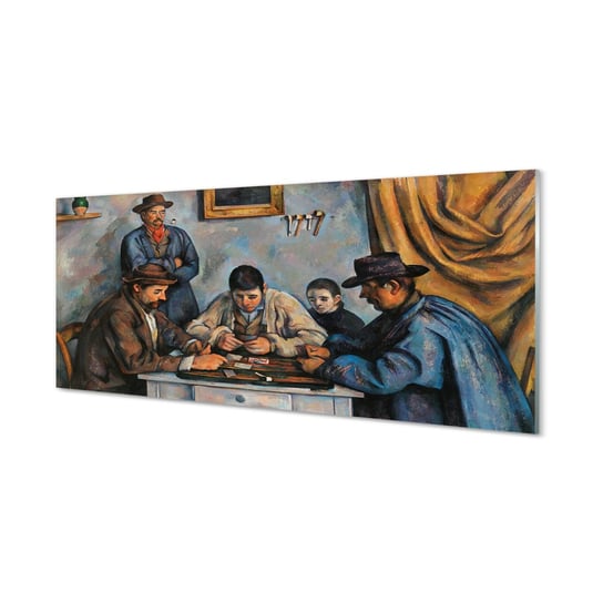 Obraz szklany TULUP Sztuka gra w karty, 125x50 cm Tulup