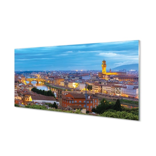 Obraz szklany TULUP Włochy Zachód słońca panorama, 100x50 cm Tulup