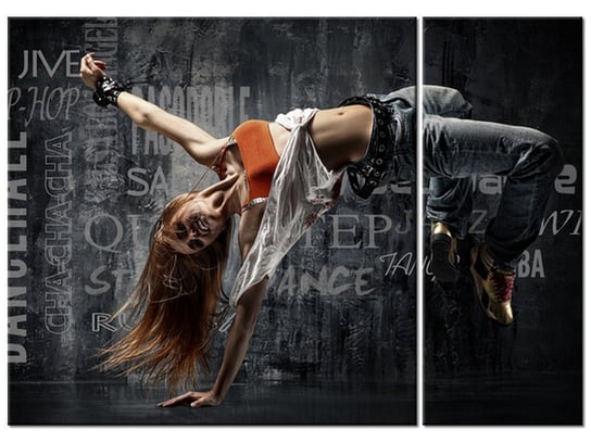 Obraz Tańcząca dziewczyna, 2 elementy, 70x50 cm Oobrazy