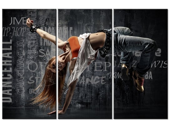 Obraz Tańcząca dziewczyna, 3 elementy, 90x60 cm Oobrazy