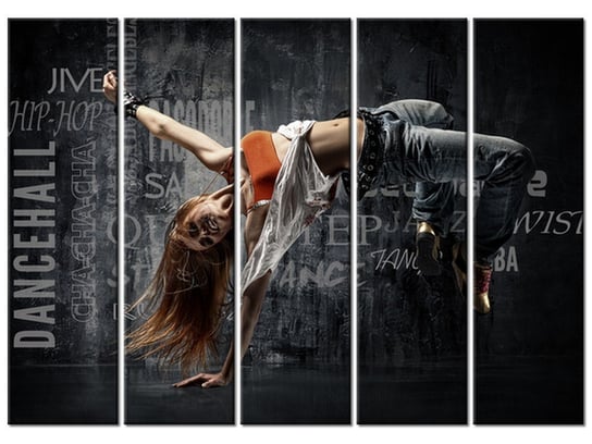 Obraz Tańcząca dziewczyna, 5 elementów, 225x160 cm Oobrazy