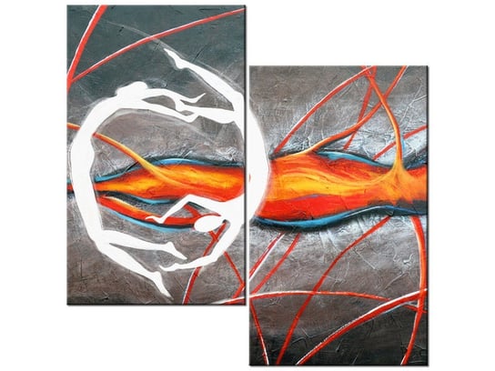 Obraz Taniec w płomieniach, 2 elementy, 60x60 cm Oobrazy