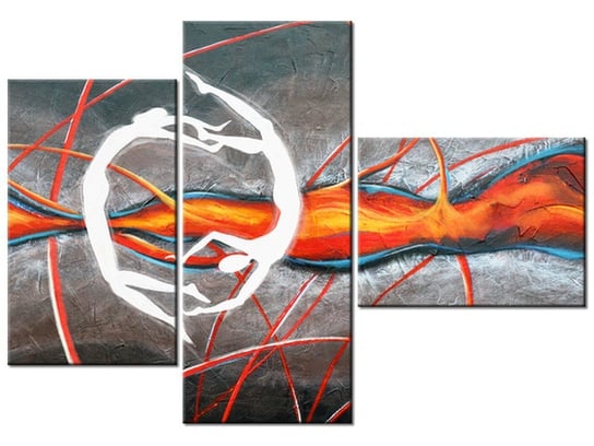 Obraz Taniec w płomieniach, 3 elementy, 100x70 cm Oobrazy