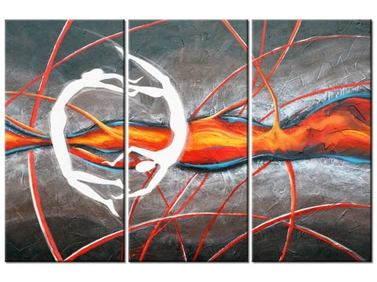 Obraz Taniec w płomieniach, 3 elementy, 90x60 cm Oobrazy