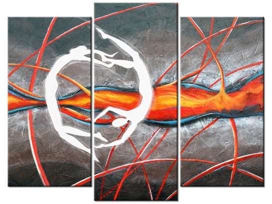 Obraz Taniec w płomieniach, 3 elementy, 90x70 cm Oobrazy