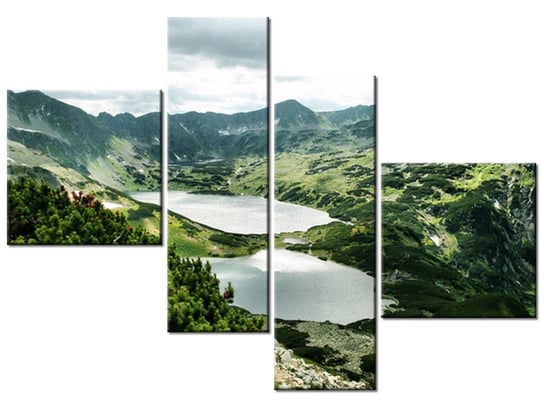 Obraz Tatry Dolina Pięciu Stawów, 4 elementy, 100x70 cm Oobrazy