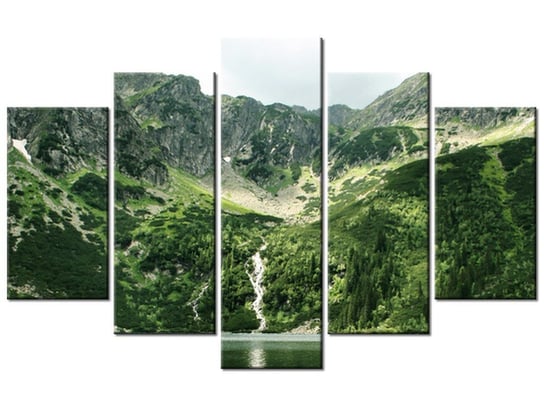 Obraz Tatry - Morskie Oko, 5 elementów, 100x63 cm Oobrazy