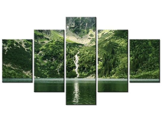 Obraz Tatry - Morskie Oko, 5 elementów, 125x70 cm Oobrazy